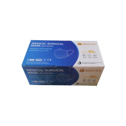 50 masques médicaux triple couches à usage unique