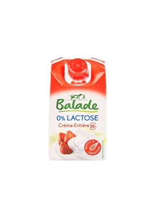 Balade 0% lactose crème entière 34% 250 ml