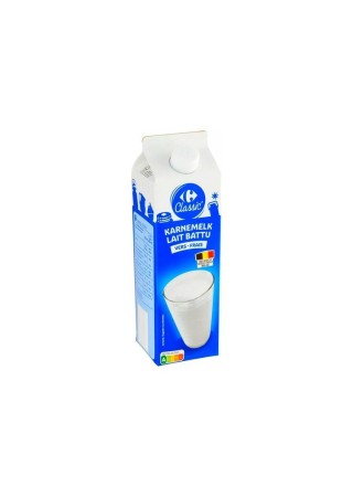 Carrefour lait battu frais 1 litre