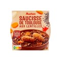 Auchan saucisse de Toulouse aux lentilles 300 gr
