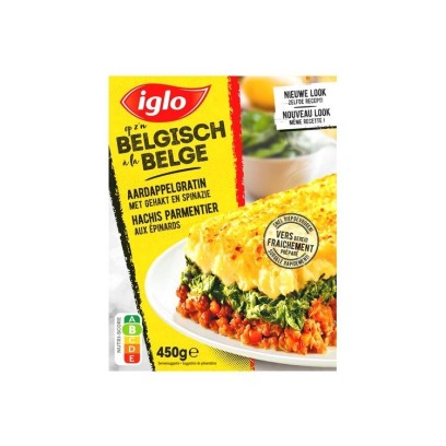 Iglo à la belge hachis parmentier aux épinards 450 gr
