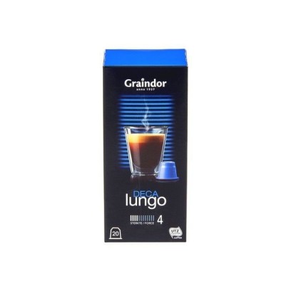 Graindor café Lungo Decaf 20 capsules CHOCKIES belgique