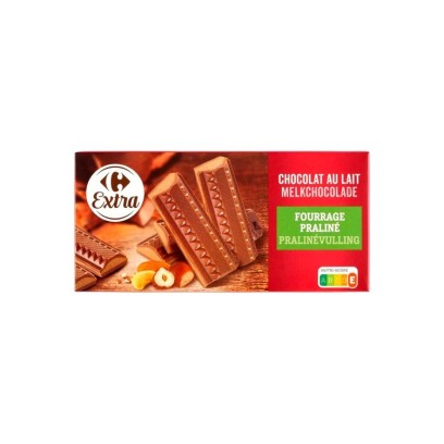 Carrefour Extra Milchschokolade mit Pralinenfüllung 200 gr Chockies Group SRL
