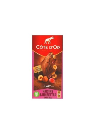 Côte d'Or lait raisins noisettes entières 180 gr CHOCKI