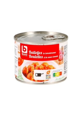 Boni Selection gehaktballetjes in tomatensaus 200g chockies.net