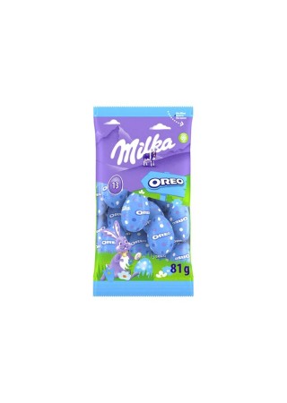 Milka 13 paaseieren, melkchocolade Oreo, 81 g, Chockies Group Shop
