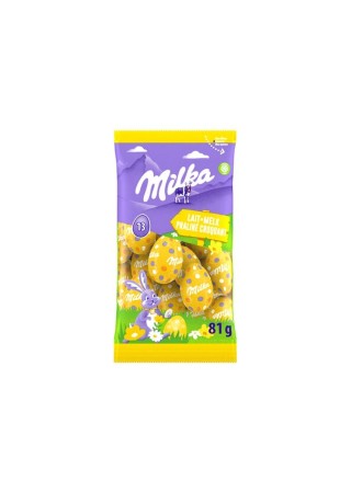 Milka 13 Easter eggs milk chocolate praline crunchy 81 gr chockies