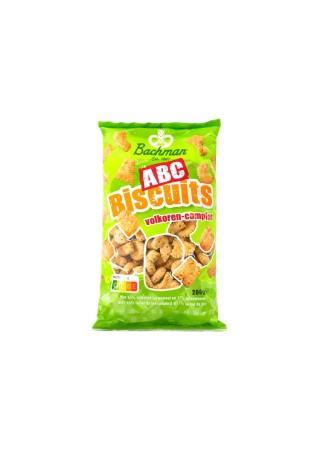 Bachman ABC biscuits nicnac wholemeal small dry biscuit 200 gr chockies