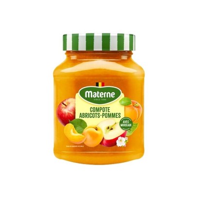 Materne compote abricots pommes morceaux 375 gr