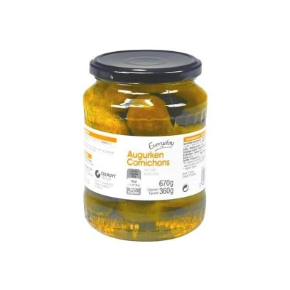 Everyday cornichons aigres-doux 670 gr BELGE CHOCKIES